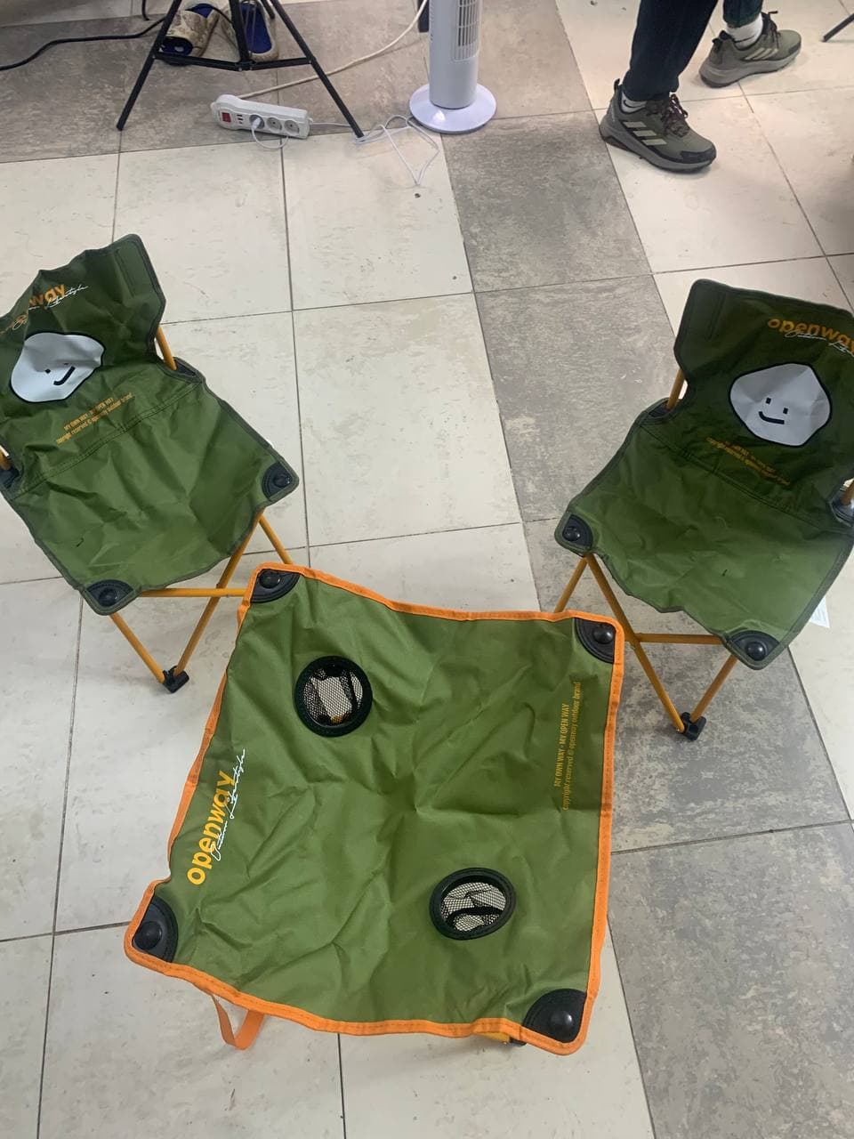 Ensemble de Camping Pliable Table et 2 Chaises Portables - طقم تخييم ونزهات قابل للطي (طاولة + كرسيين) - Vacance & Loisir - صورة حقيقية 15