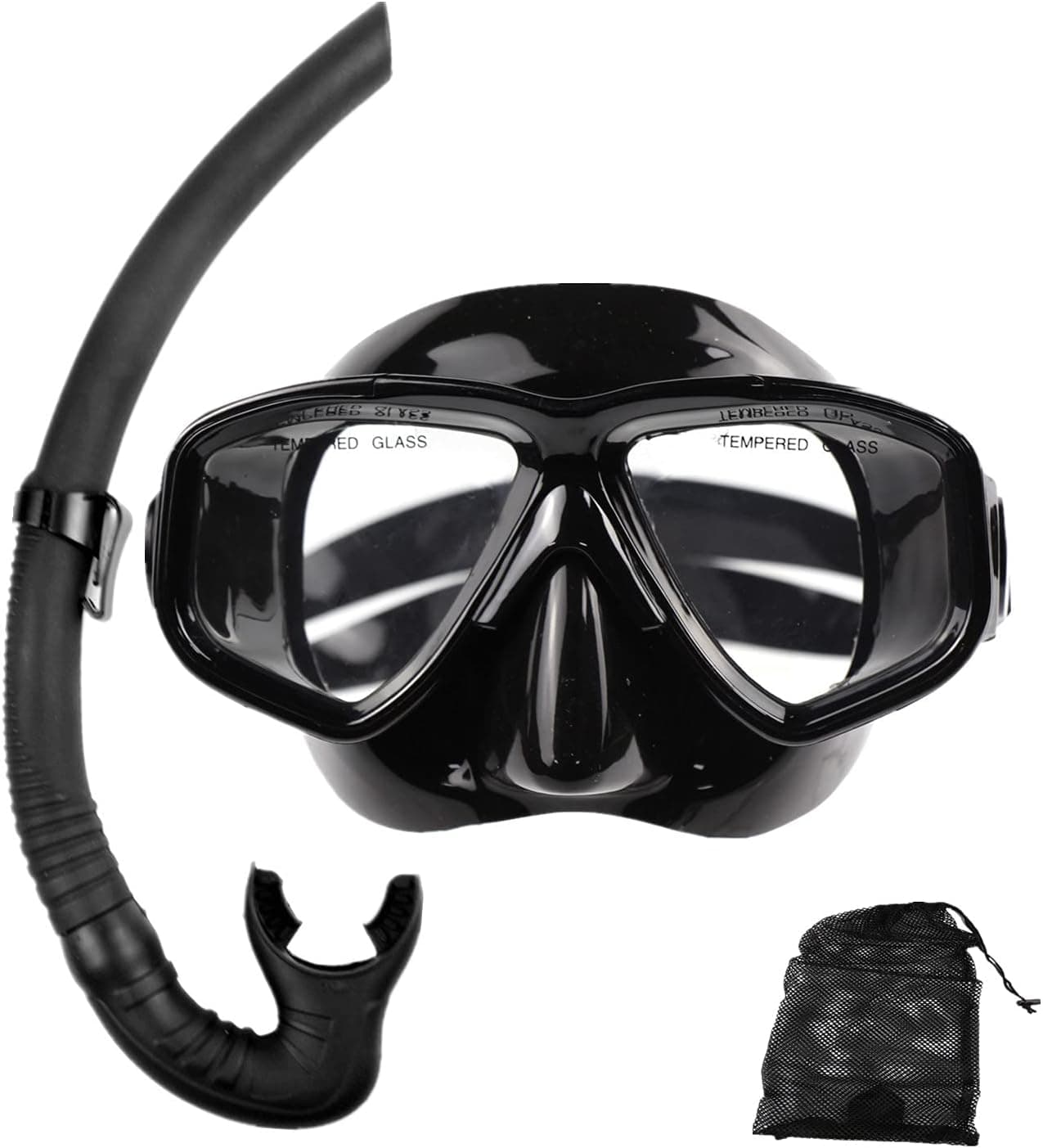 Kit de Snorkeling Masque en Verre Trempé Anti-Fuite et Tuba Flexible Grand Diamètre - طقم قناع الغوص أنبوب تنفس مرن - Produits de saison - صورة 9