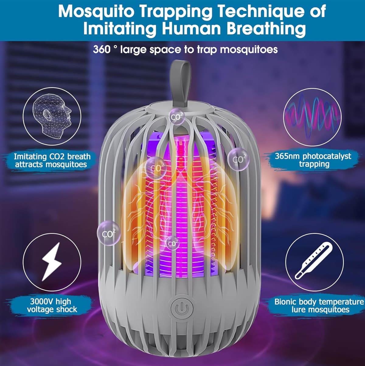 Appareille de Moustiques et Insectes Électrique Puissante et Portable Sans Produits Chimiques - صاعق وقاتل البعوض والحشرات - Maison - صورة 7
