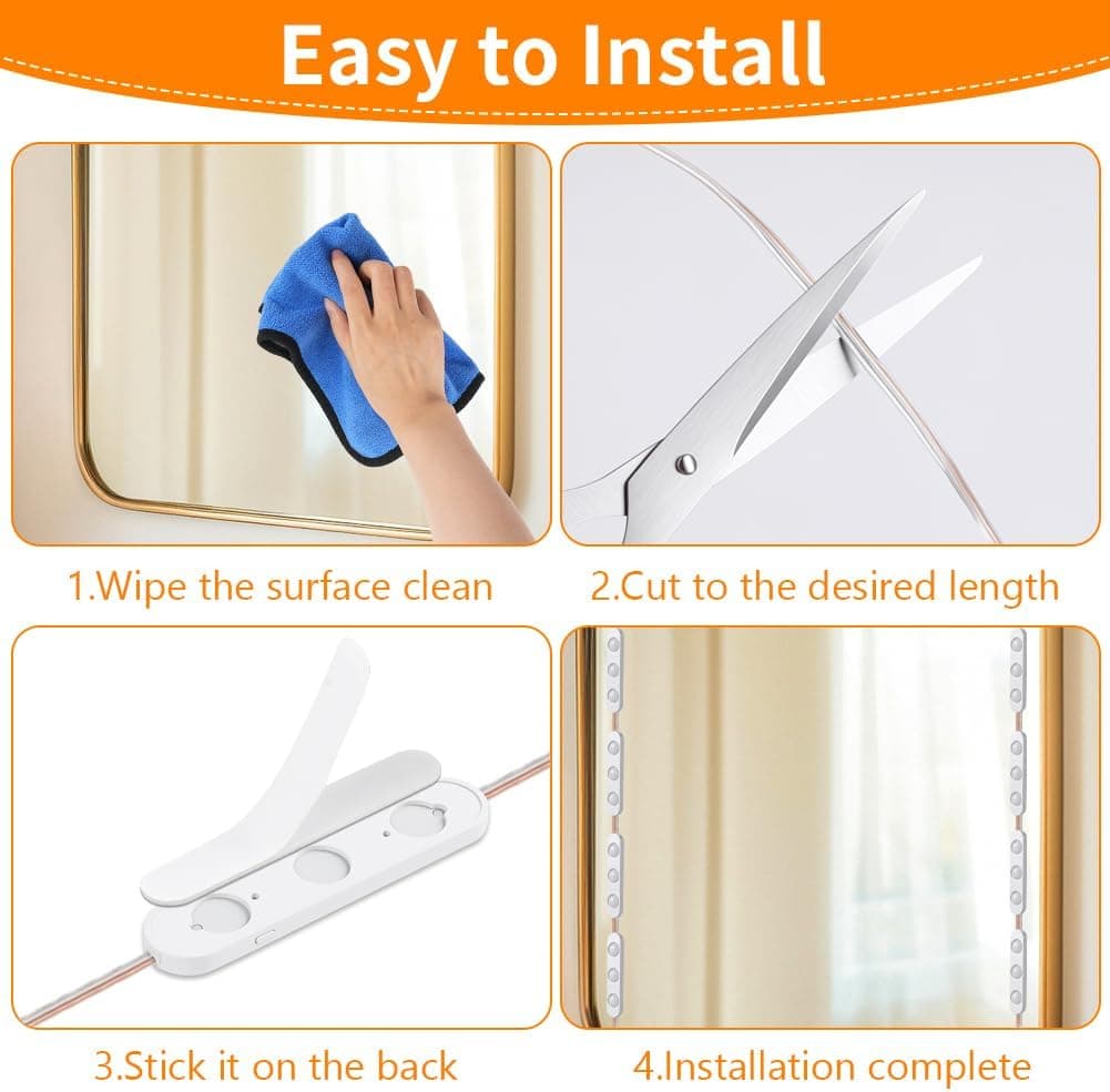Kit d'Éclairage 10 LED pour Miroir de Maquillage Contrôle Tactile - أشرطة إضاءة مرآة الماكياج - Décoration - صورة 6