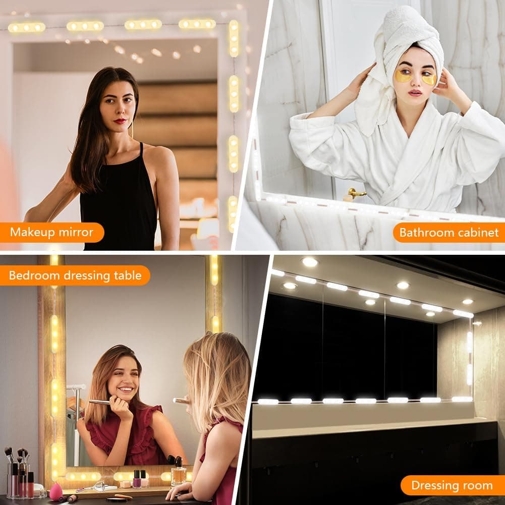 Kit d'Éclairage 10 LED pour Miroir de Maquillage Contrôle Tactile - أشرطة إضاءة مرآة الماكياج - Décoration - صورة 8