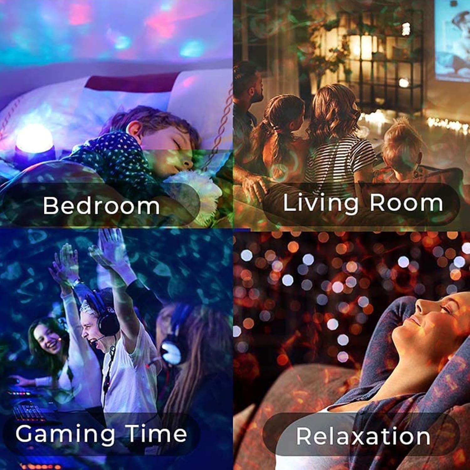 Projecteur Étoile et Vagues LED 2en1 avec Haut-Parleur Intégré et Télécommande - جهاز العرض الضوئي ليد ليزر ذكي ومكبر الصوتي - Électronique - صورة 5