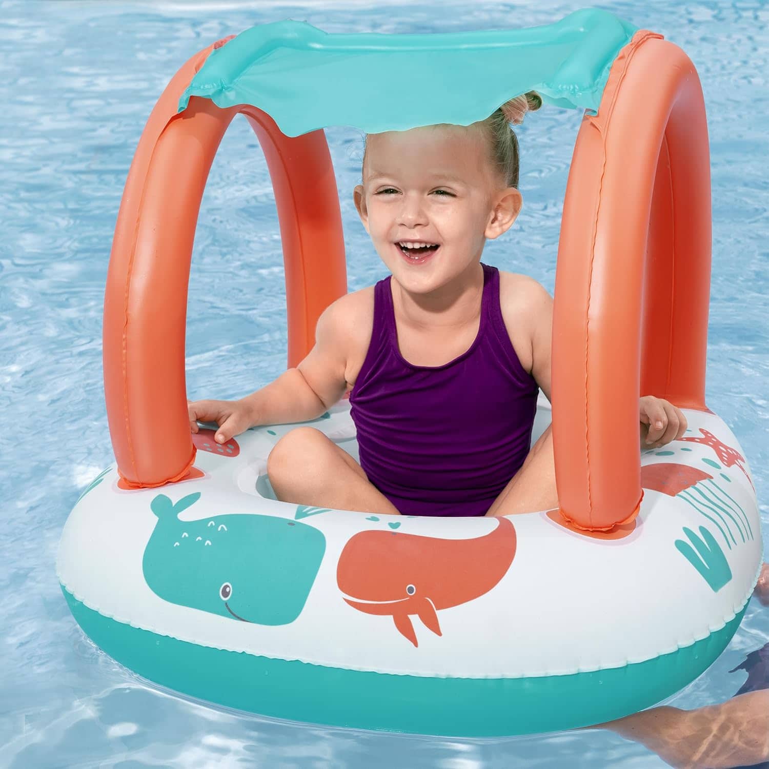 Bateau Gonflable pour Enfants Bestway 34203 Avec Pare-Soleil Amovible - قارب أطفال منفوخ مع مظلة واقية من الشمس