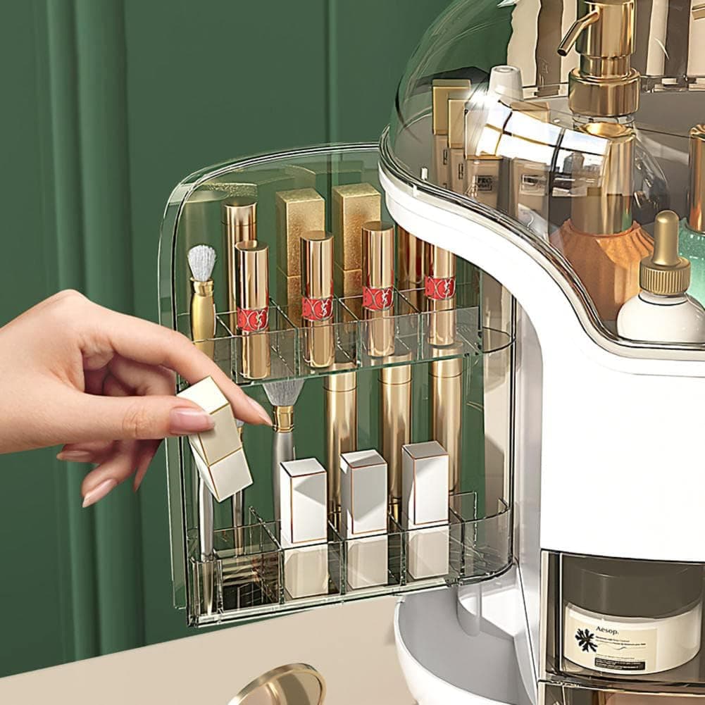 Boîte d'Organisation et Rangement de Maquillage Grande Capacité - منظم وصندوق أدراج للمكياج والمستحضرات بتصميم شفاف وعصري - Soins et Beauté - صورة 2