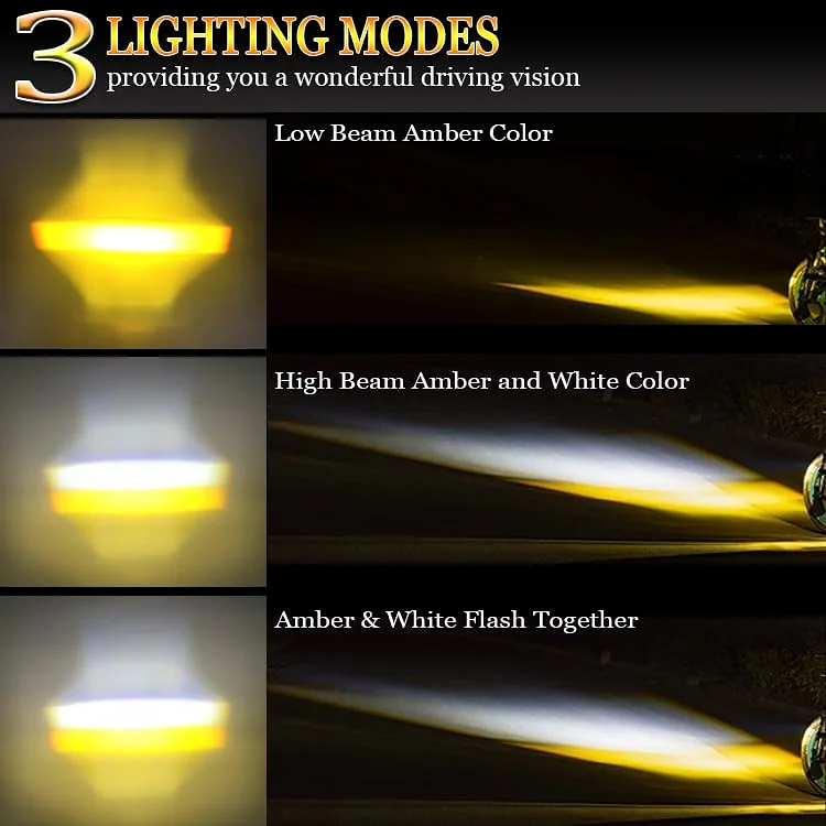 Pack Projecteur de moto Super Lumineux Double Couleur 3800K-6500K - حزمة المصابيح الأمامية للدراجات النارية ذات اللون المزدوج فائقة السطوع - Accessoires Auto/Moto - صورة 6