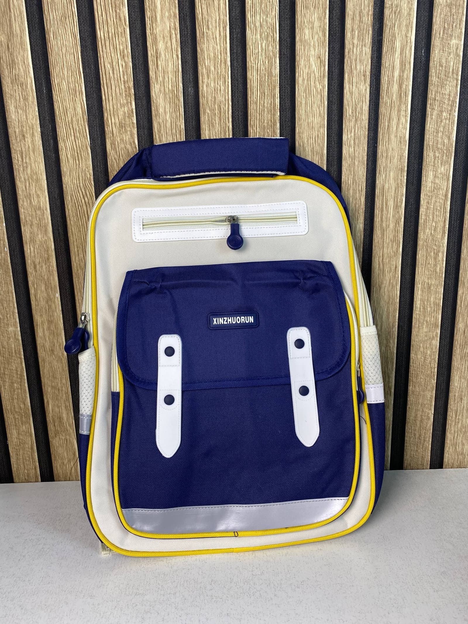Sac à Dos Scolaire Style Kawaii Grand Volume Tissu Imperméable Bleu Nuit SACKDS01BLN - حقيبة مدرسية بتصميم كاوايي - Sac à dos et Mode - صورة حقيقية 2