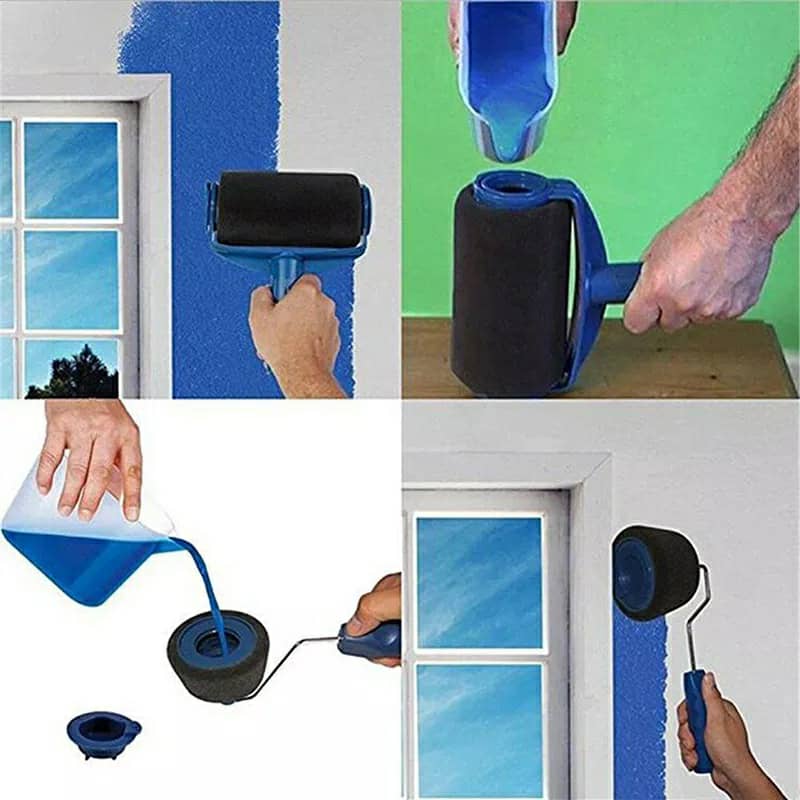 kit Rouleau de peinture mural 7 pièces multifonctionnel - Outillage et Bricolage - صورة 8