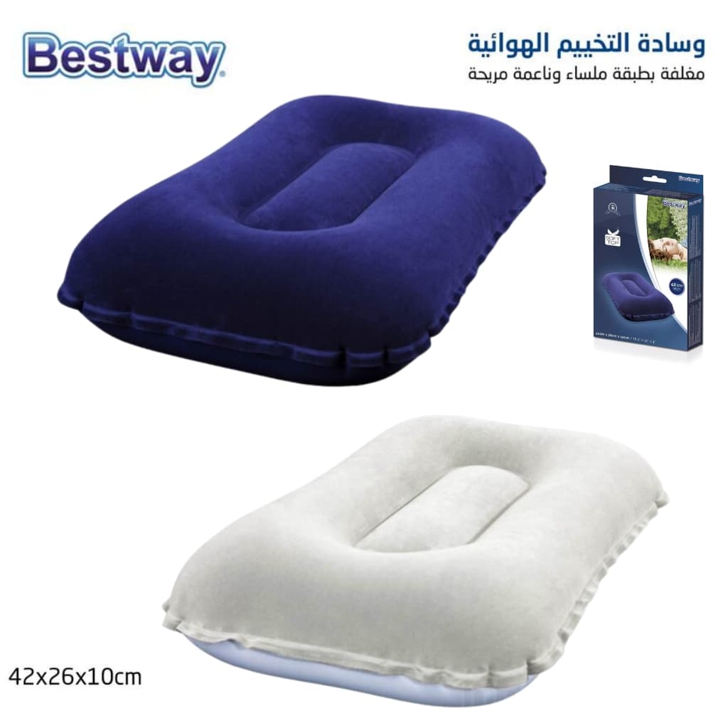 Oreiller Gonflable Confortable de Camping et Voyage Bestway 67121 - Camping et Randonnée - صورة 1