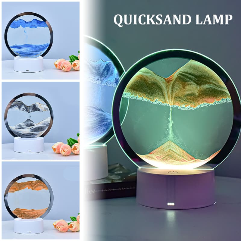 Sablier Lampe led 3D tactile USB en verre avec télécommande - Décoration - صورة 6