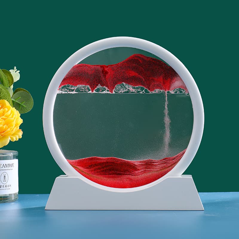 Sablier 3D en Verre rond 12 pouces pour la décoration de la maison - Décoration - صورة 17