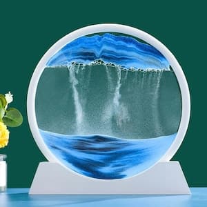 Sablier 3D en Verre rond 12 pouces pour la décoration de la maison - Décoration - صورة 8