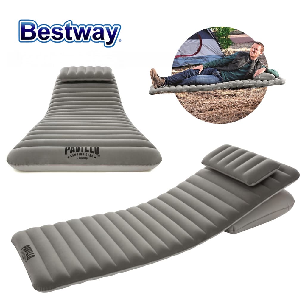 Matelas Gonflable Multifonction 1 Place Avec 2 Oreillers Bestway Pavillo 67617 - Camping et Randonnée - صورة 1