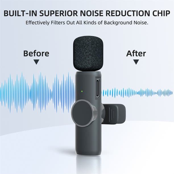 K11 Microphone-cravate sans fil Recording Audio Video Androïd / iPhone - Électronique - صورة 3