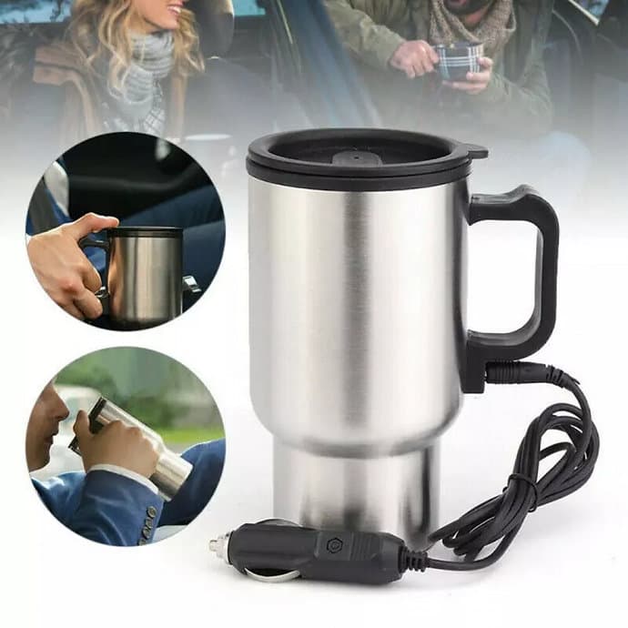 Thermos electrique chauffant pour voiture avec prise Allume Cigare Chauffe Eau,Thé,Café - Accessoires Auto/Moto - صورة 1