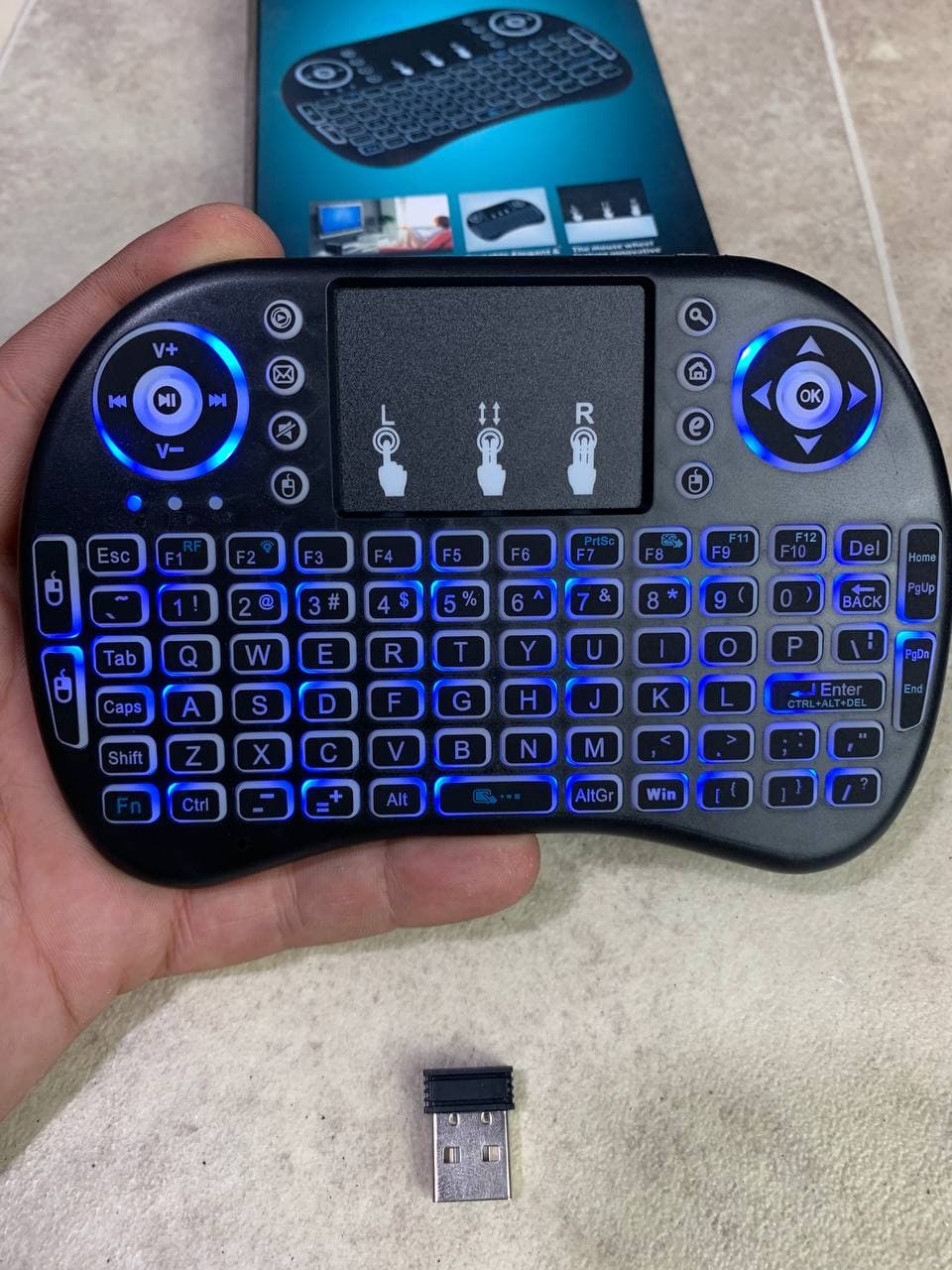 Clavier et Pad sans fil Tricolor rétroéclairé USB multimédia contrôle - Électronique - صورة 8