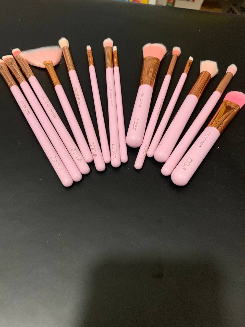 Lot de 15 Pinceaux zoeva professionnels avec trousse - Soins et Beauté - صورة حقيقية 6