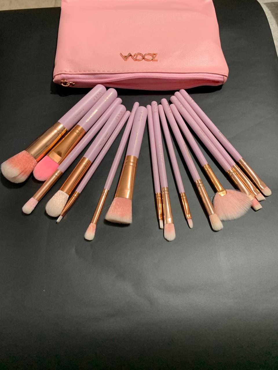 Lot de 15 Pinceaux zoeva professionnels avec trousse - Soins et Beauté - صورة حقيقية 11