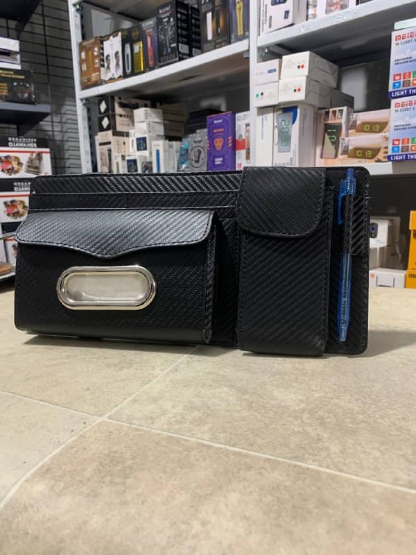Sac de rangement universel pour pare-soleil de voiture avec étui à lunettes, porte - Accessoires Auto/Moto - صورة حقيقية 5