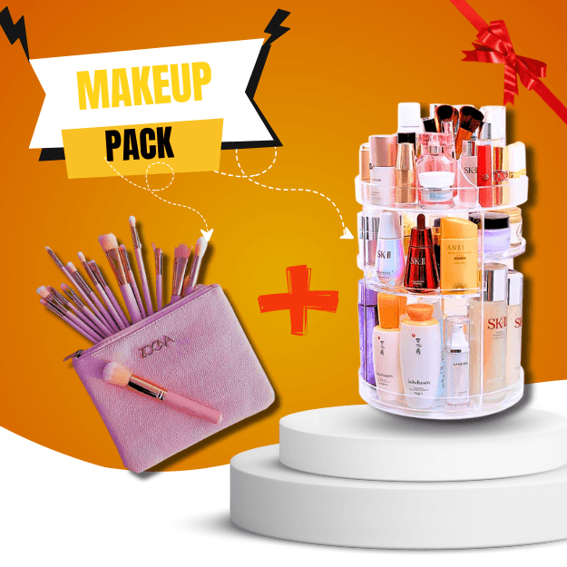 Pack Spécial Organisateur de maquillage + Trousse de 15 Pinceaux zoeva professionnels - Soins et Beauté - صورة 1