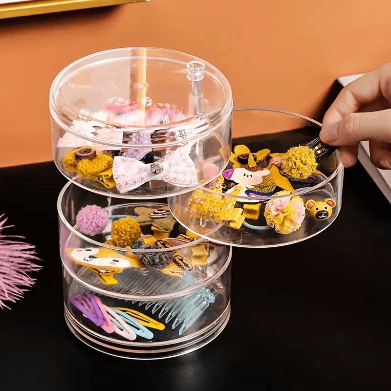 Organisateur de maquillage rotatif à 360 degrés en cristal acrylique - Soins et Beauté - صورة 2