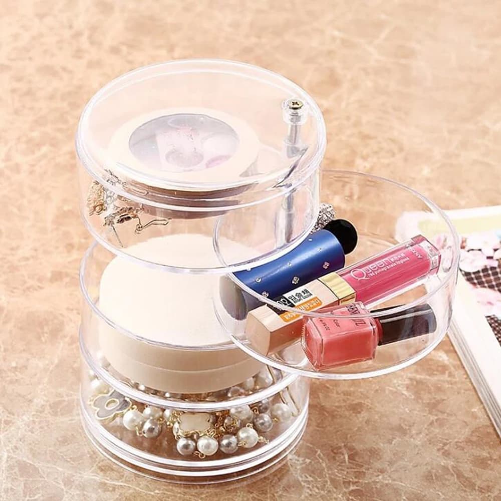 Organisateur de maquillage rotatif à 360 degrés en cristal acrylique - Soins et Beauté - صورة 6