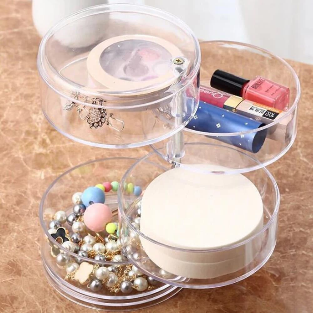 Organisateur de maquillage rotatif à 360 degrés en cristal acrylique - Soins et Beauté - صورة 8