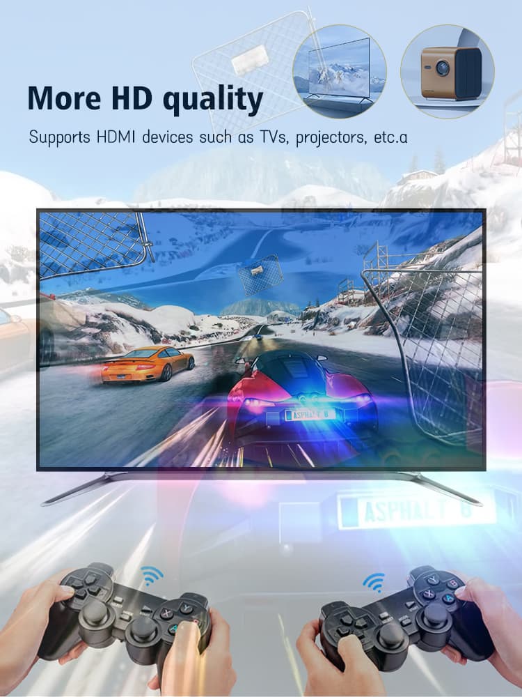 Console de jeu vidéo rétro avec 15000 jeux intégrés +2 manette sans fil 4K HDMI - Jouet & Gaming - صورة 5