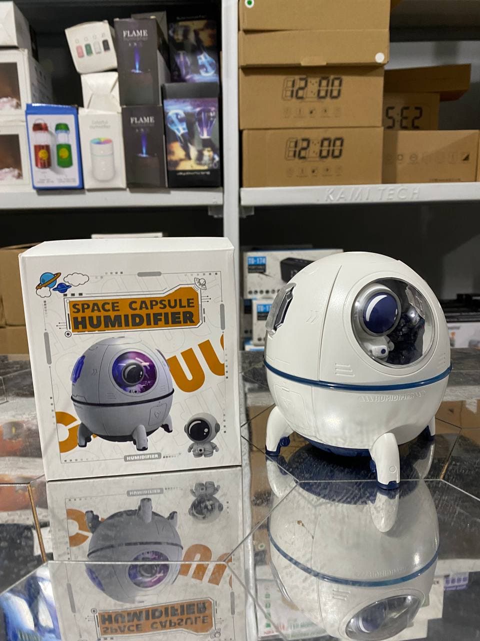 Humidificateur d'air électrique Spacecraft avec lumière LED - Maison - صورة حقيقية 21
