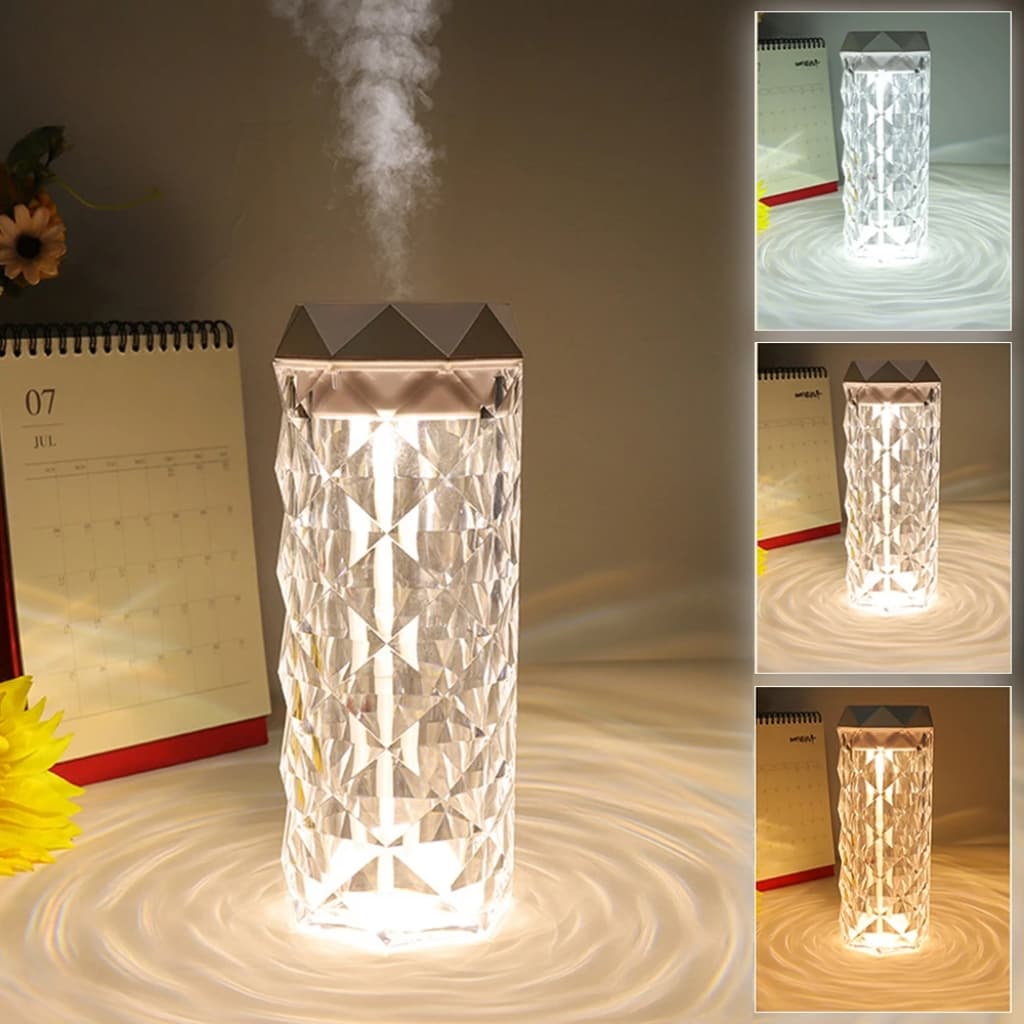 Lampe en cristal avec humidificateur d’air, diffuseur d’arôme, USB 900ml - Décoration - صورة 14