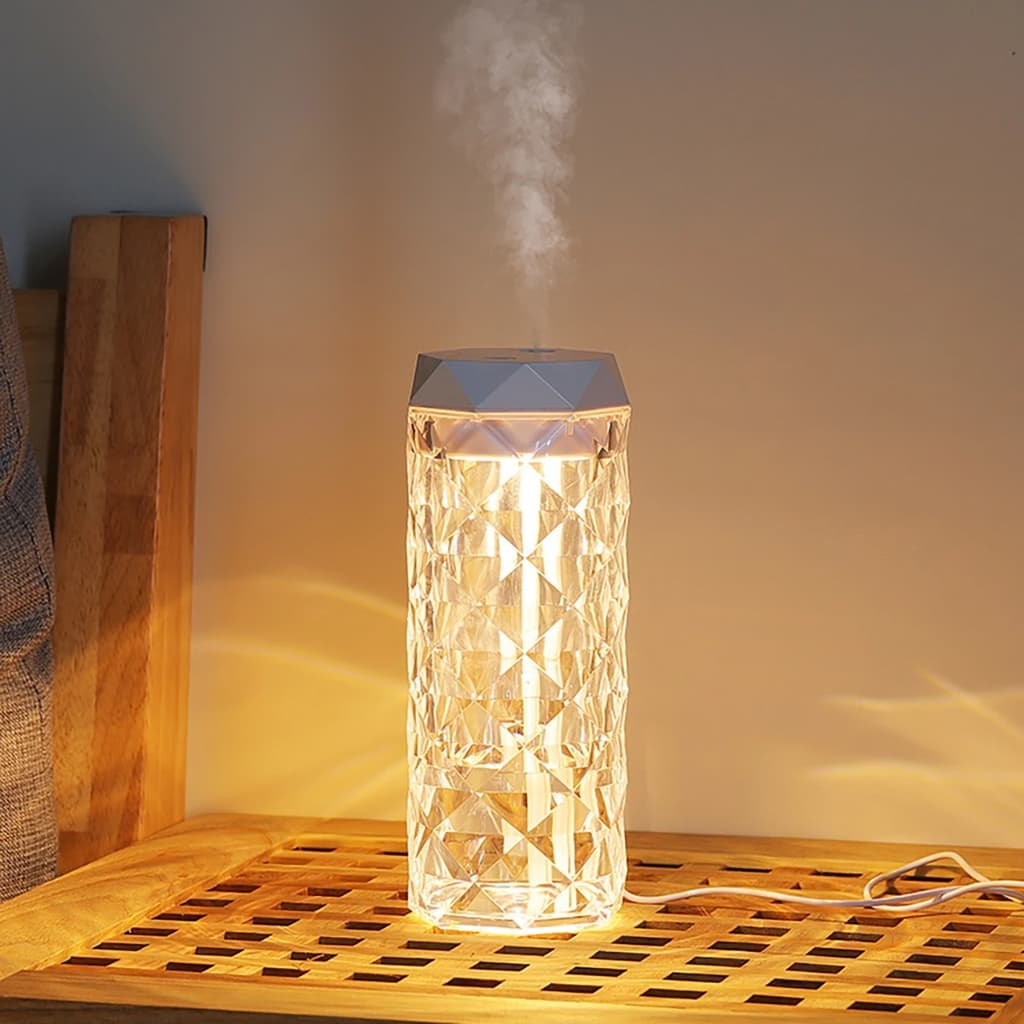 Lampe en cristal avec humidificateur d’air, diffuseur d’arôme, USB 900ml - Décoration - صورة 18