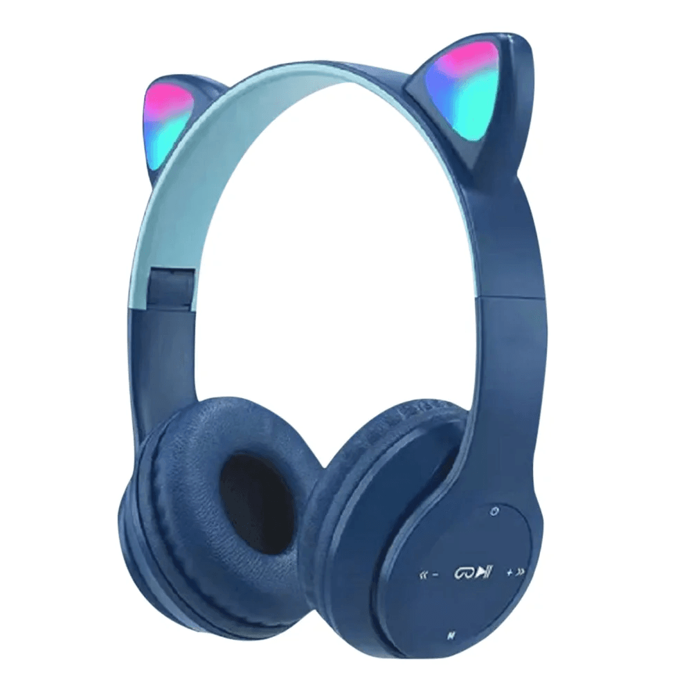 Casque Bluetooth sans fil avec oreilles de chat LED clignotantes P47M - Électronique - صورة 6