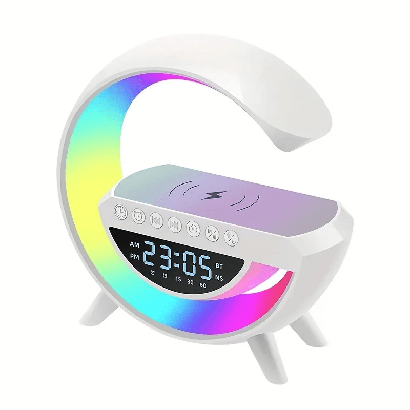 Réveil et Haut-parleur Bluetooth RGB intelligente type Big G Wireless Charger V3 - BT-3401 - Électronique - صورة 4