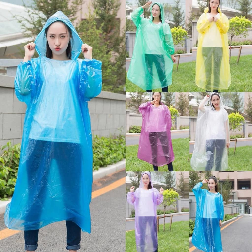 Poncho à capuche Transparent imperméable Pour Adulte protection d’urgence - Divers - صورة 1