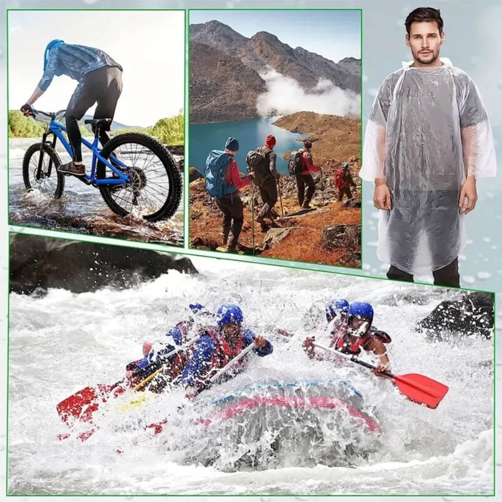 Poncho à capuche Transparent imperméable Pour Adulte protection d’urgence - Divers - صورة 5
