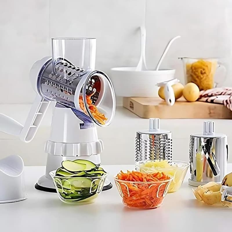 Coupe-légumes multifonctionnel, trancheuse ronde 3 En 1 - Cuisine - صورة 5