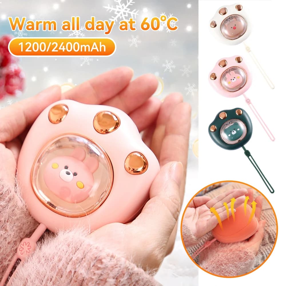 Chauffe-mains à griffes de chat mignon portable batterie 1200mah - Électronique - صورة 1