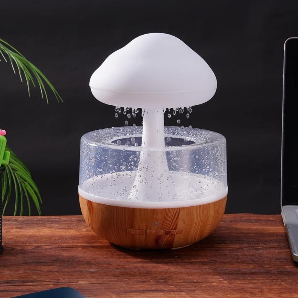 Humidificateur créatif en forme de nuage de pluie 7 couleurs 280ml - Électronique - صورة 2