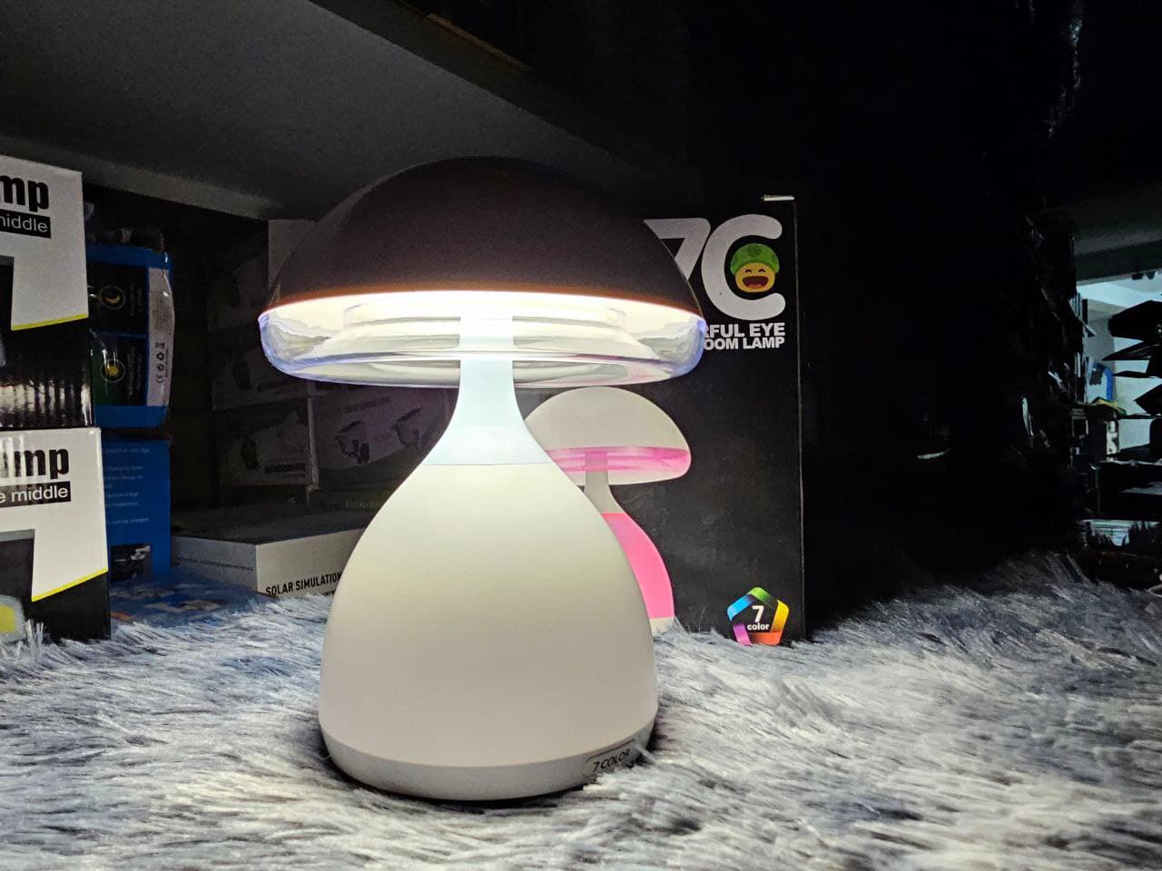 Lampe de chevet LED à capteur tactile Champignon à intensité variable RGB - Décoration - صورة حقيقية 5