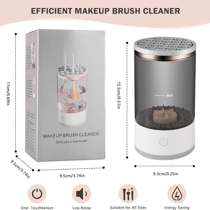 Machine de nettoyage de pinceaux maquillage électrique portable 3en1 - منظف ومجفف فرش المكياج الأوتوماتيكي - Soins et Beauté - صورة 4