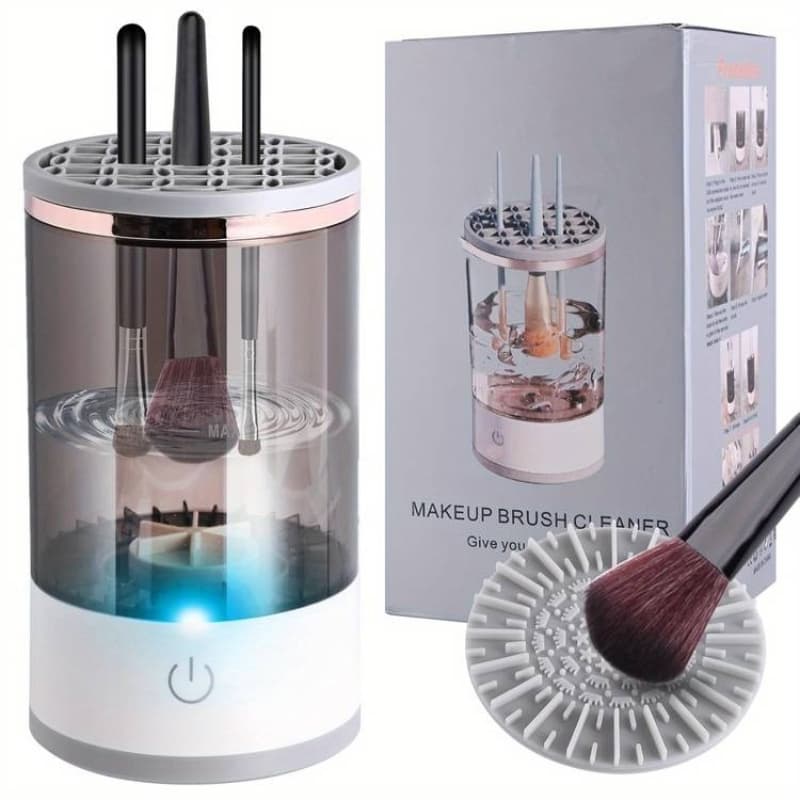 Machine de nettoyage de pinceaux maquillage électrique portable 3en1 - منظف ومجفف فرش المكياج الأوتوماتيكي - Soins et Beauté - صورة 6