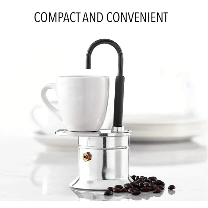 Cafetière Italienne Moka à Tube en Alliage d'Aluminium 50ml - ماكينة صنع قهوة الموكا الإيطالية بأنبوب من سبائك الألومنيوم - Maison - صورة 2