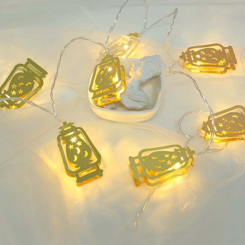 Guirlande lumineuse Fawanis de Ramadan 1.6 M / 10PCS - أضواء زينة رمضانية من فوانيس - Décoration - صورة 3