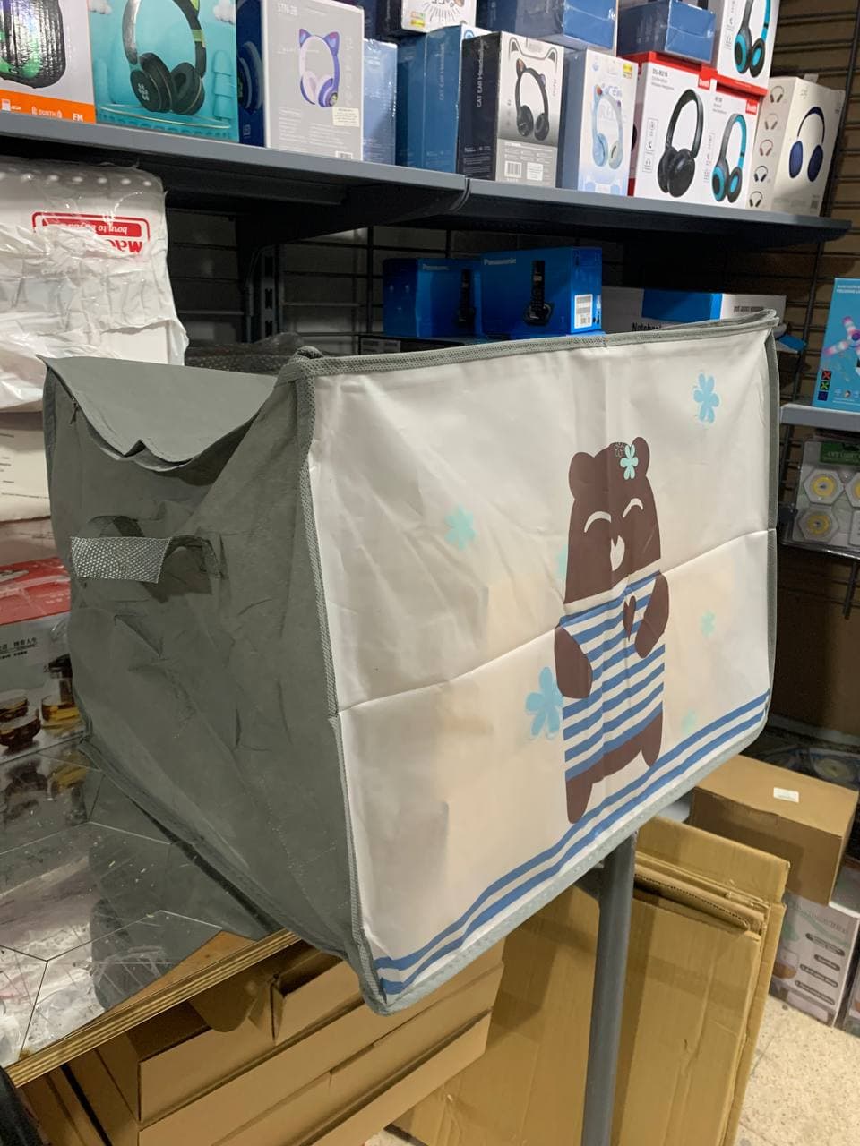 Pack 2 Sac de rangement Pliable pour vêtements à motifs de dessins animés Grande capacité - طقم2 قطع حقيبة تخزين ذات سعة كبيرة لللحاف والملابس - Maison - صورة حقيقية 10
