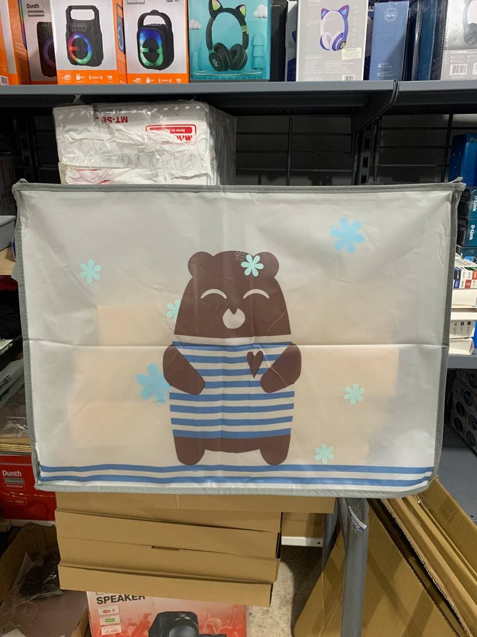 Pack 2 Sac de rangement Pliable pour vêtements à motifs de dessins animés Grande capacité - طقم2 قطع حقيبة تخزين ذات سعة كبيرة لللحاف والملابس - Maison - صورة حقيقية 11