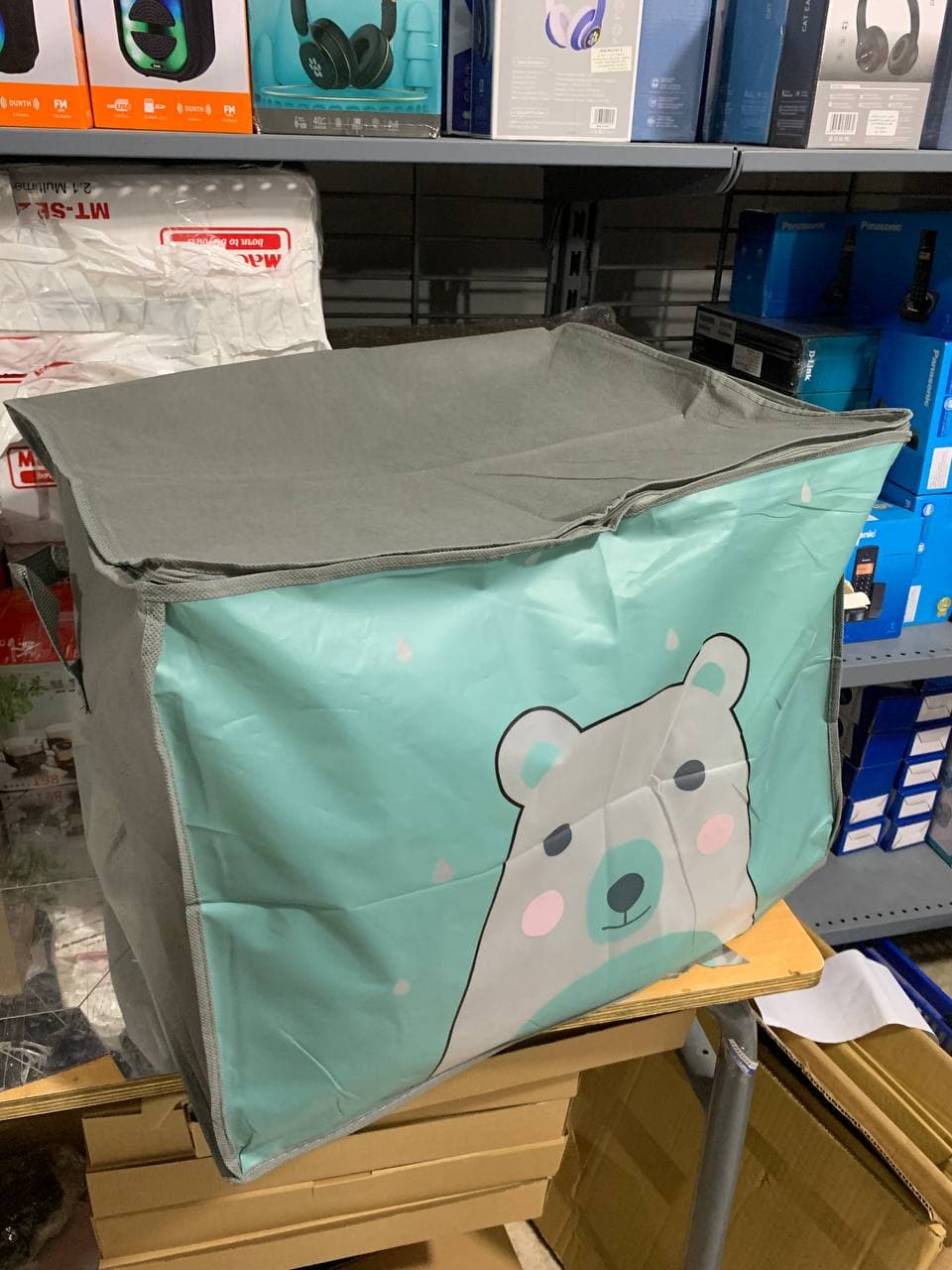 Pack 2 Sac de rangement Pliable pour vêtements à motifs de dessins animés Grande capacité - طقم2 قطع حقيبة تخزين ذات سعة كبيرة لللحاف والملابس - Maison - صورة حقيقية 14