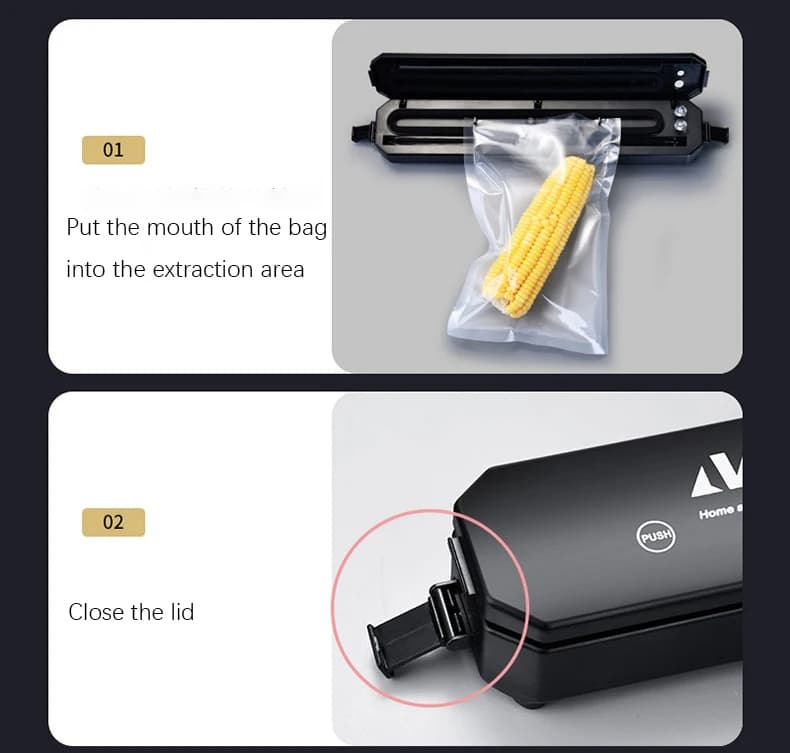 Scelleuse Sac Plastique Alimentaire pour le stockage avec 10 sac gratuit - Cuisine - صورة 8