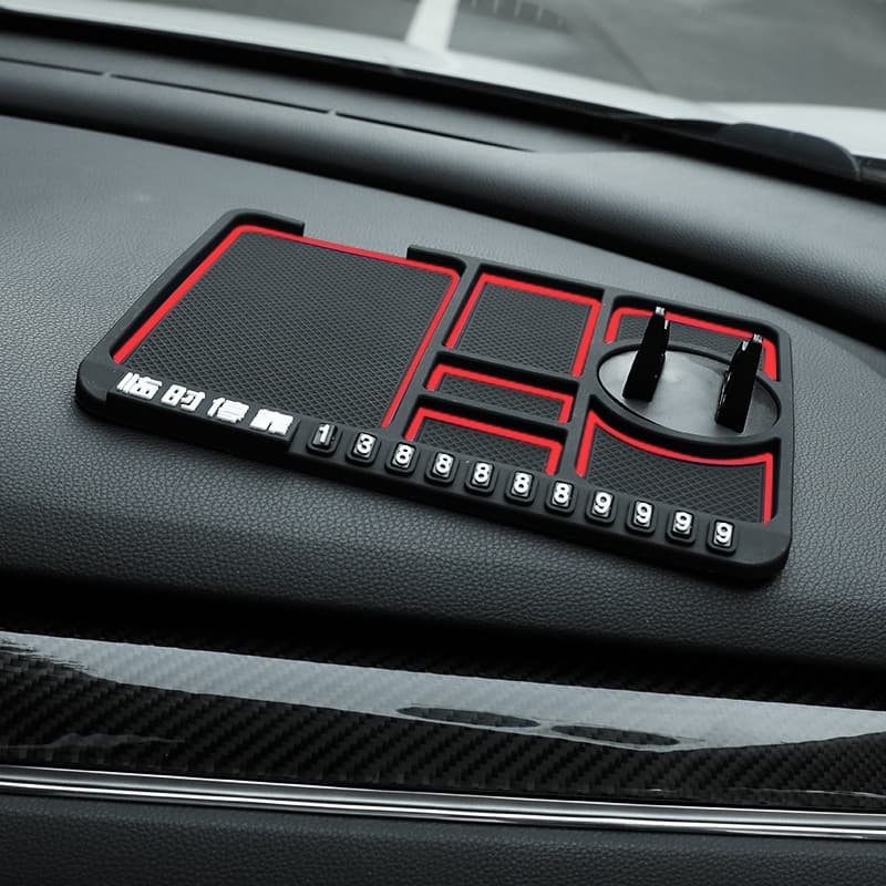 Support de téléphone antidérapant 4en1 Multifonctionnel en Silicone pour Tableau de Bord de Voiture - حامل هاتف لوحة سيارة من السيليكون متعدد الوظائف - Accessoires Auto/Moto - صورة 3