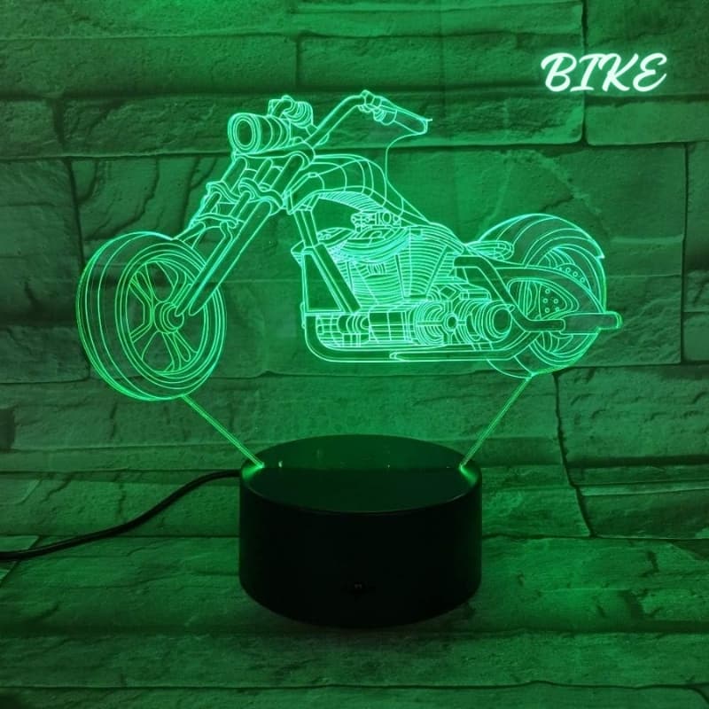 Lampe Veilleuse de bureau 3D 7 lumières changeantes de couleurs En Acrylique - Décoration - صورة 11