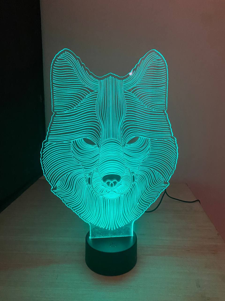 Lampe Veilleuse de bureau 3D 7 lumières changeantes de couleurs En Acrylique - Décoration - صورة حقيقية 17