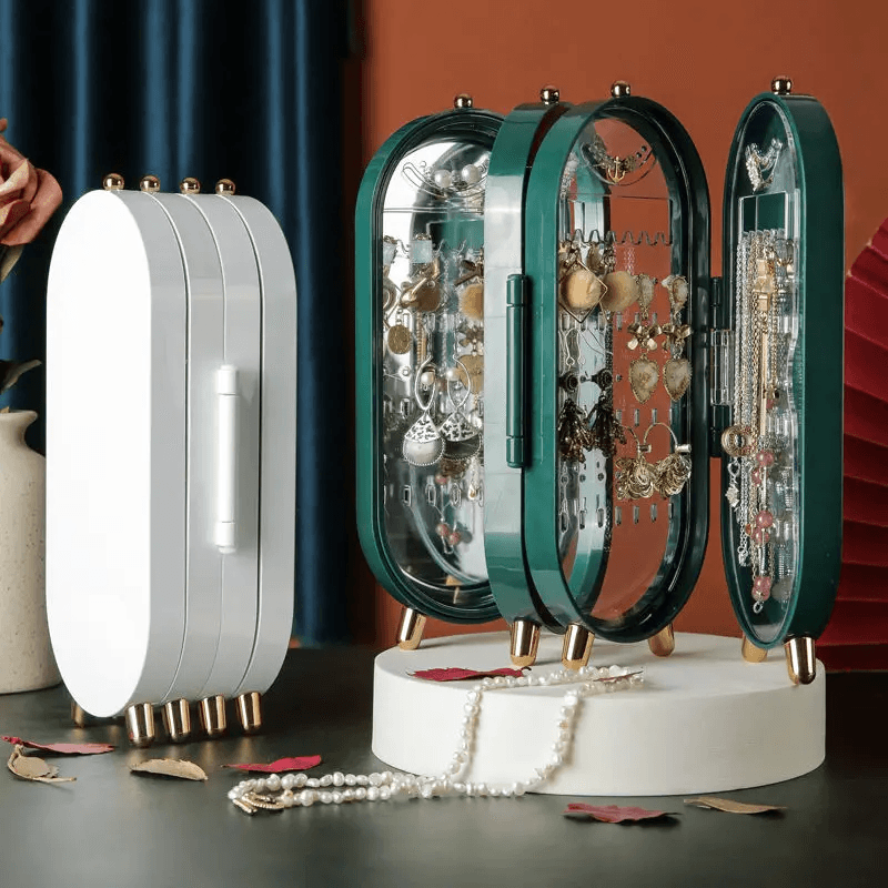 Présentoir Boîte de rangement de bijoux pliable, organisateur de boucles d’oreilles, - Soins et Beauté - صورة 2